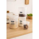 Kit 4 Potes Plástico Conserva Armazenar Tampa Arroz Feijão Recipiente Cozinha